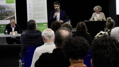 François Guillermet, directeur développement du projet, lors de la première réunion de concertation publique. PHOTO A.M.