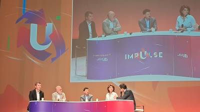 Renaud Muselier et Martine Vassal ont rappelé leurs liens avec l’Union pour les entreprises des Bouches-du-Rhône. PHOTO E.J.
