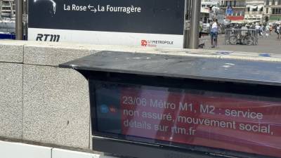 Voilà trois jours que le métro était à l’arrêt à Marseille. Photo A.B