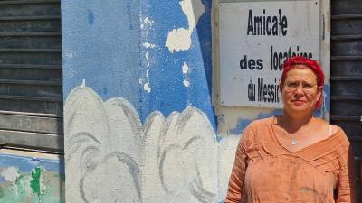 Céline Ivaldi craint la présence des CRS lors de l’expulsion pour dissuader toute action de solidarité. Photo C.M.